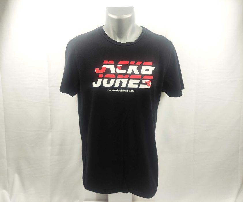 Czarny męski T-shirt Koszulka Jack & Jones rozm M reg fit