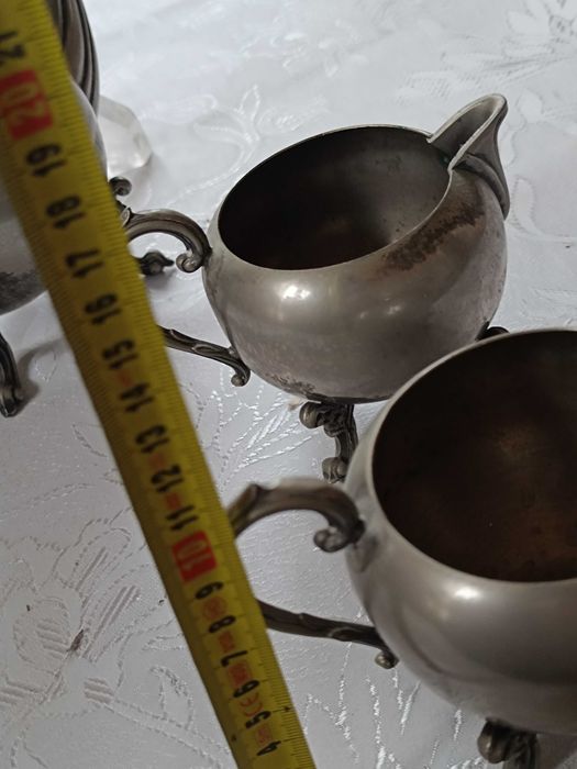 Komplet do kawy English Silver Mfg Corp USA – plater, 3 części
