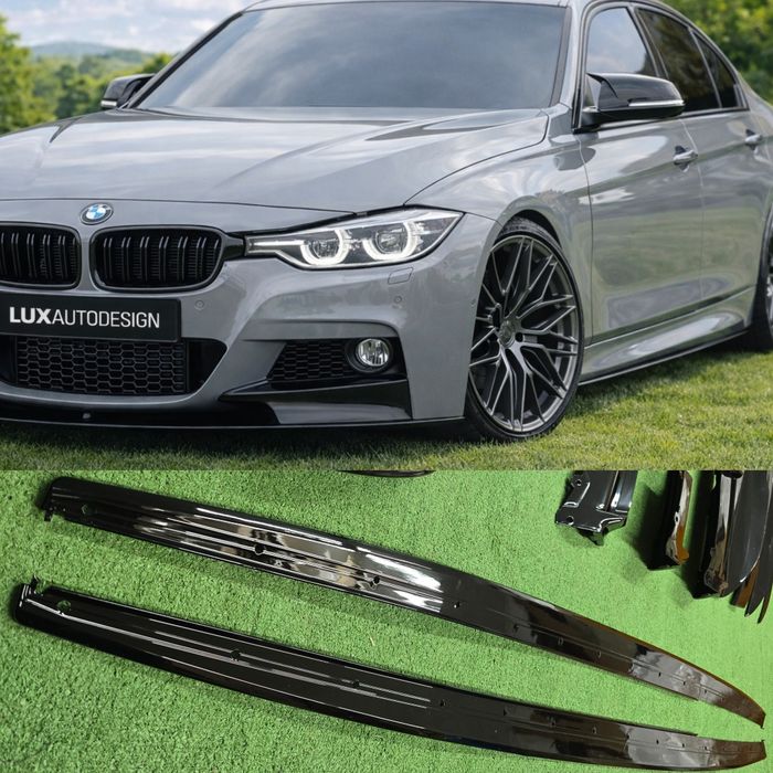 Лезвия на пороги BMW F30 M pack БМВ Ф30 М пакет тюнинг леза сплиттер