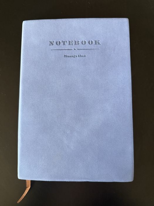 Nowy notes, w miękkiej skórzanej okładce, A5, niebieski