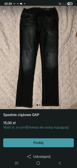 Spodnie ciążowe Gap