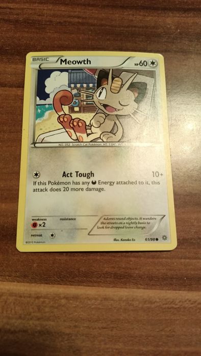 Karta pokemon Meowth z McDonald's
