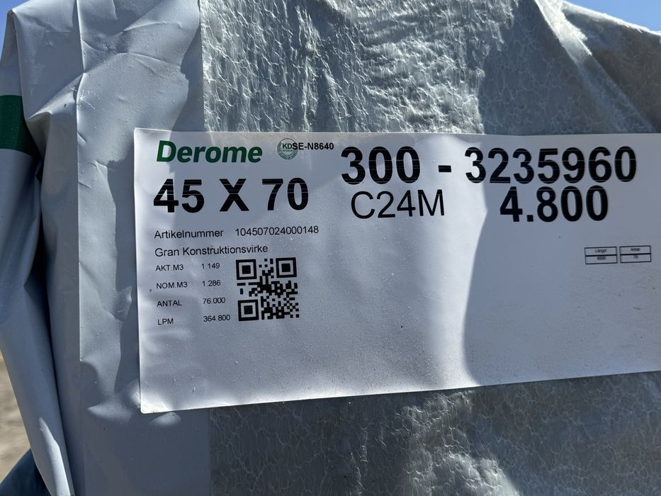 BWS - Drewno Konstrukcyjne Suche Strugane C24 45x70mm Świerk