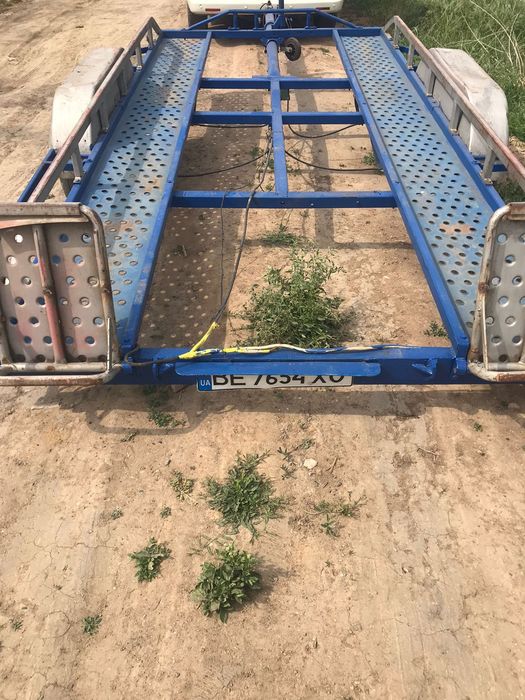 Лафет двухостный, с тормазами наката