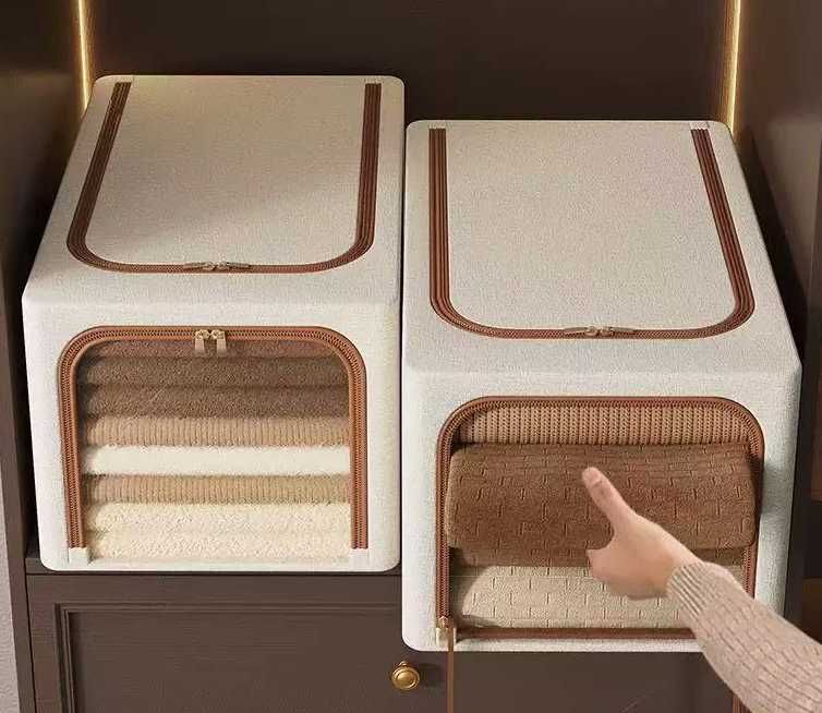 Pokrowiec organizer na pościel ubrania ze stelażem 49L Premium