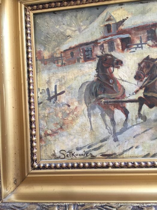 Malarstwo polskie oryginał,Marian Czyżewski, Adam Setkowicz.