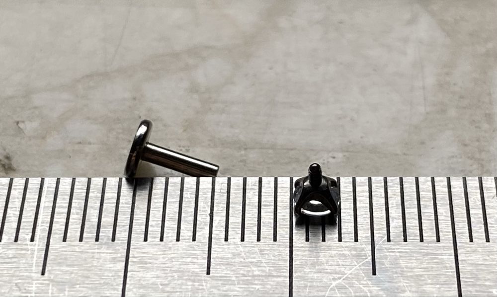 Labret 5 mm kolczyk 3 mm unisex piercing 16 G tytan