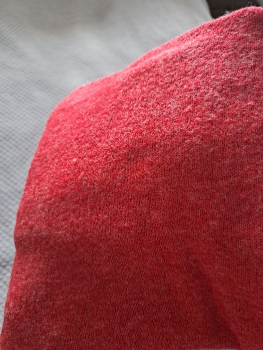 Sweter cienki damski malinowy czerwony luźny krój CCDK roz.XL