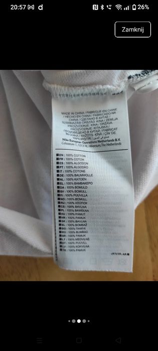 T-shirt polo NIKE różowa biel rozmiar M