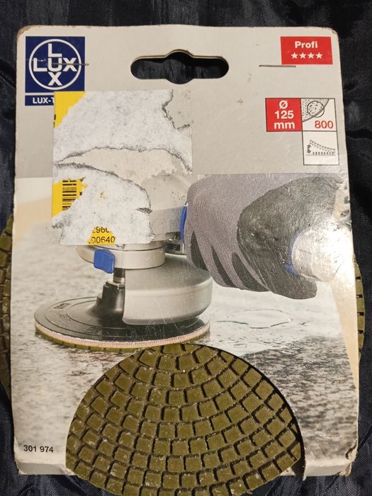 Tarcza polerska LUX Comfort do marmuru 125 mm, ziarnistość 800