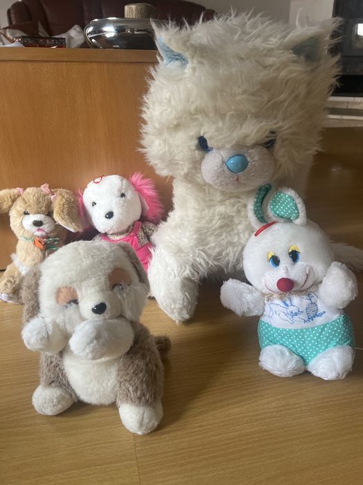 5 peluches em bom estaso