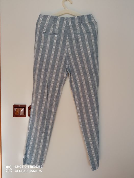 MANGO spodnie letnie, wiskoza+bawełna+len rozm.XS/34