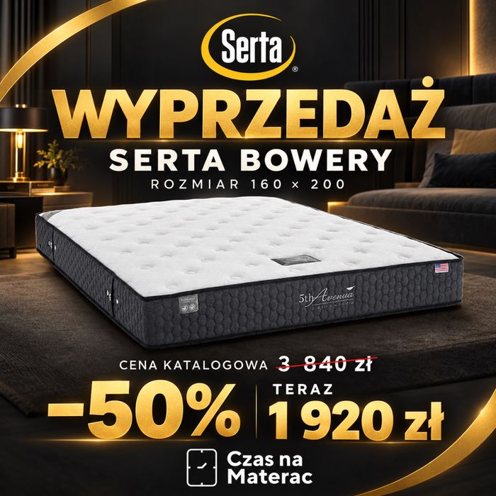 Materac Serta Bowery 160x200 -50% taniej