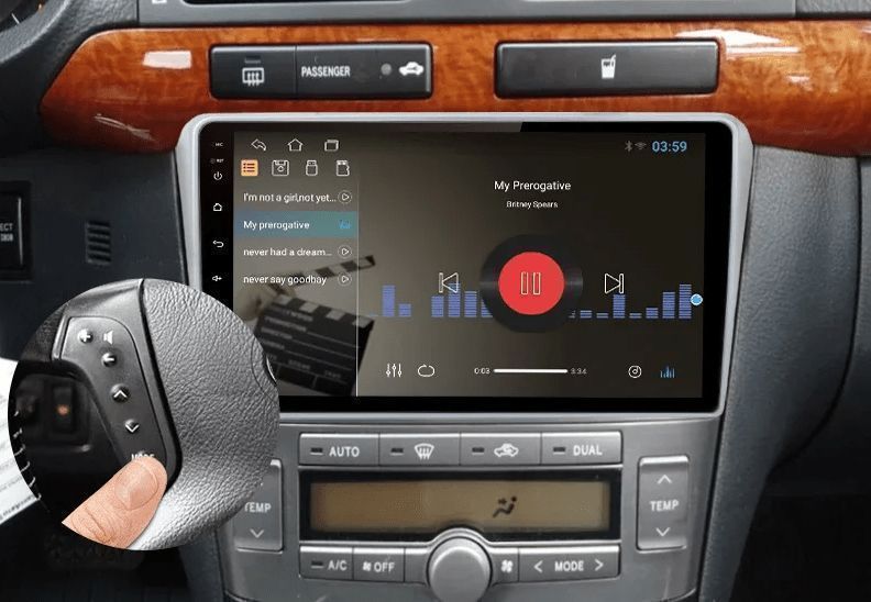 Radio 9" 2DIN Android Auto CarPlay Navi Toyota Avensis T25 02–08 PL