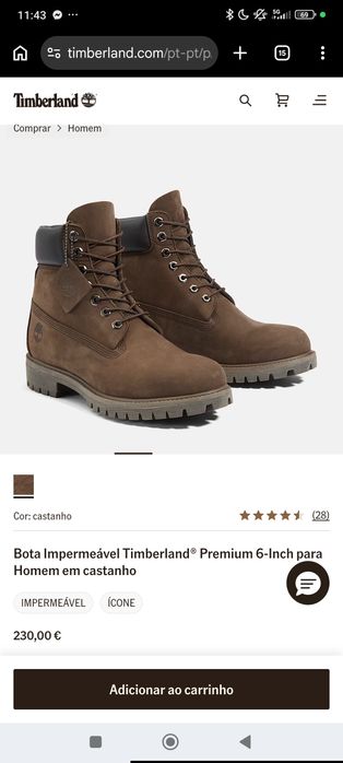 Botas Timberland marrons à venda, usadas como novas, tamanho 42/5.