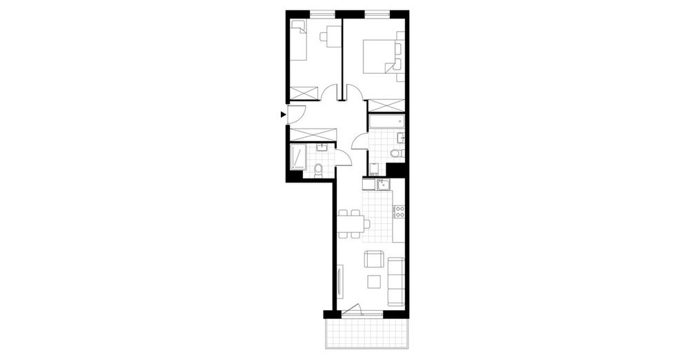 3-pokojowe mieszkanie 60m2 + loggia Bezpośrednio