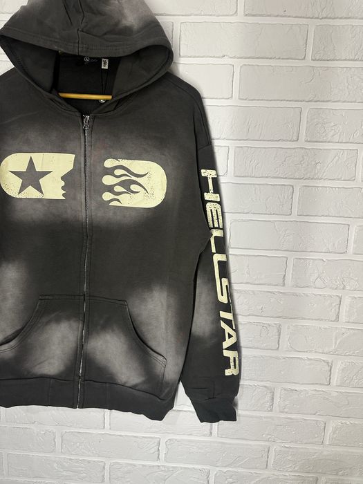 Зіп худі hellstar zip hoodie хеллстар чорне дріп drip