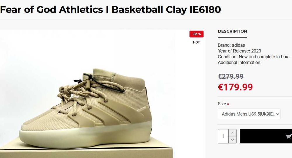 Кросівки Adidas Athletics 1 Basketball Clay, 40р