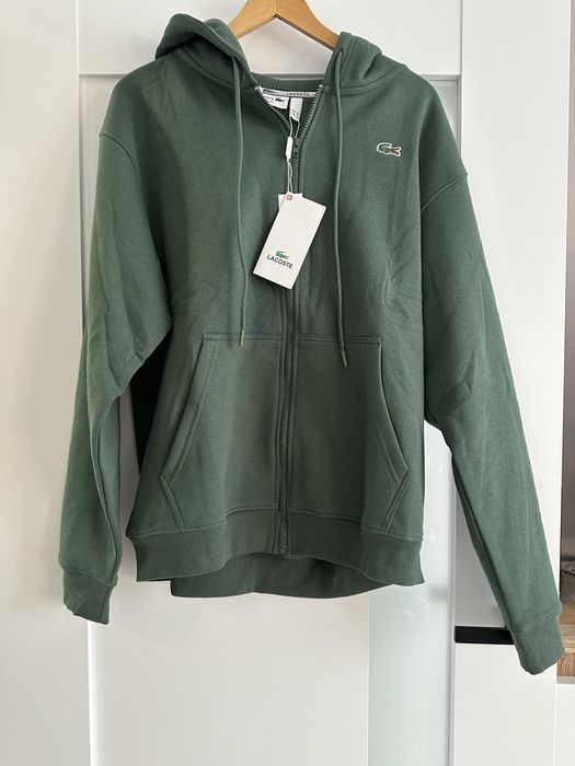 Piękny dres męski L butelkowa zieleń nowy L