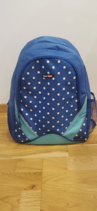 Plecak, niebieski, do szkoły, pracy, na wycieczki, nowy, bez metki