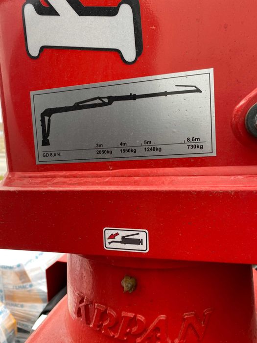 Przyczepa leśna Krpan GP 13 z żurawiem GD 8,6