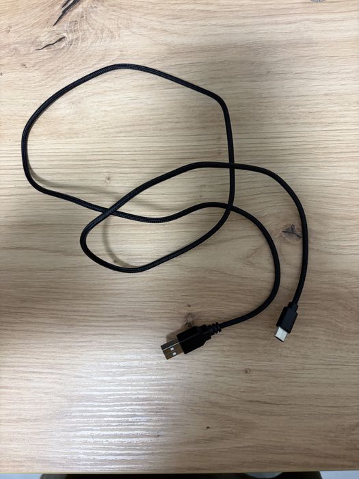 Kabel usb C czarny oplot 1 m