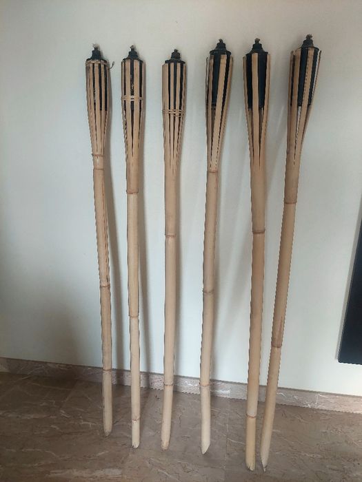 6 Tochas em Bambo de Jardim