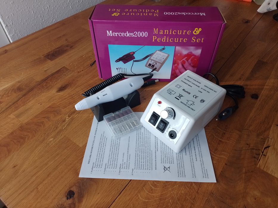 Nowa frezarka szlifierka do paznokci Mercedes 2000 plus że frezy