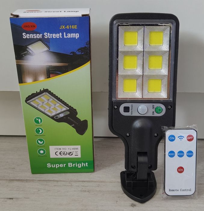 Lampa Solarna LED Mocna Czujnik Zmierzchu i Ruchu Ogrodowa Uliczna