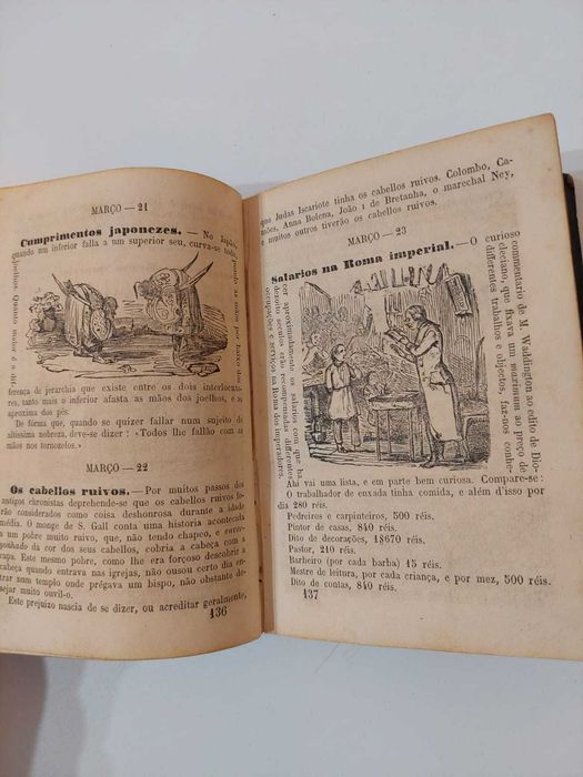 Livro Antigo 1867 – Almanach de Lembranças Luso-Brazileiro (Original)
