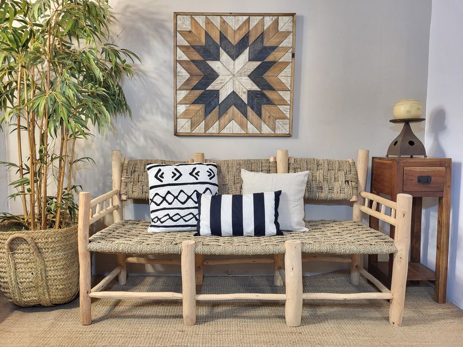 sofa, canape, cadeirao verga  rattan  rustico, marroquino