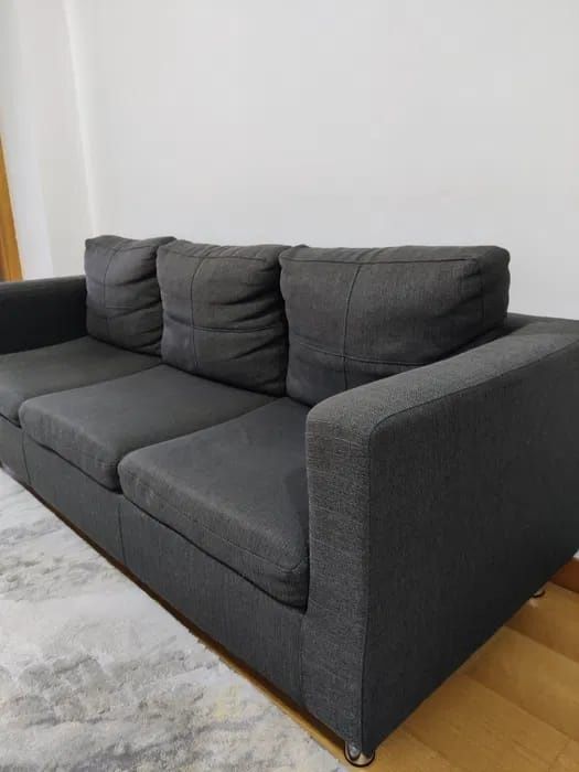 Sofá 3 Lugares Cinza Haia KASA