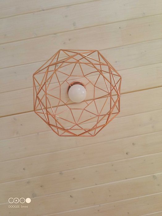 Miedziana Nowoczesna Lampa + Gratisy