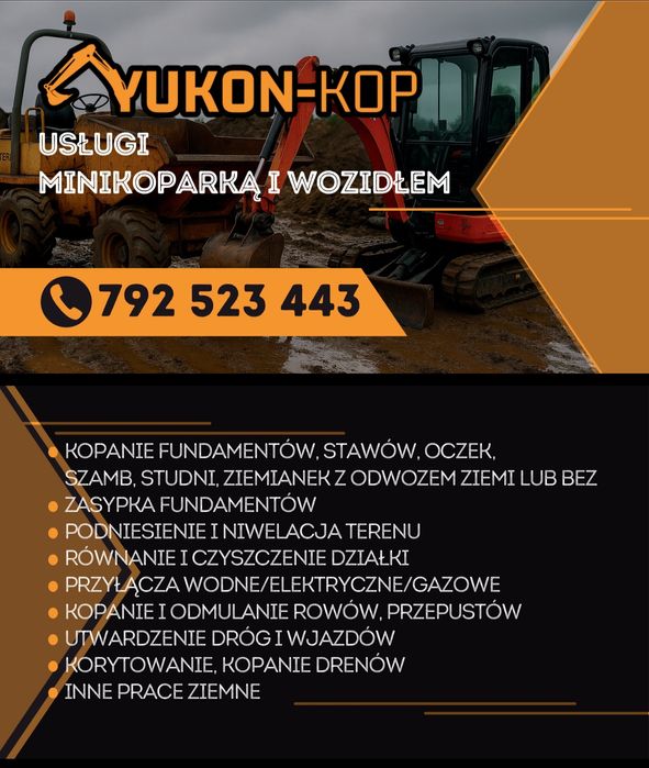 Usługi Mini-koparka ,Wozidło