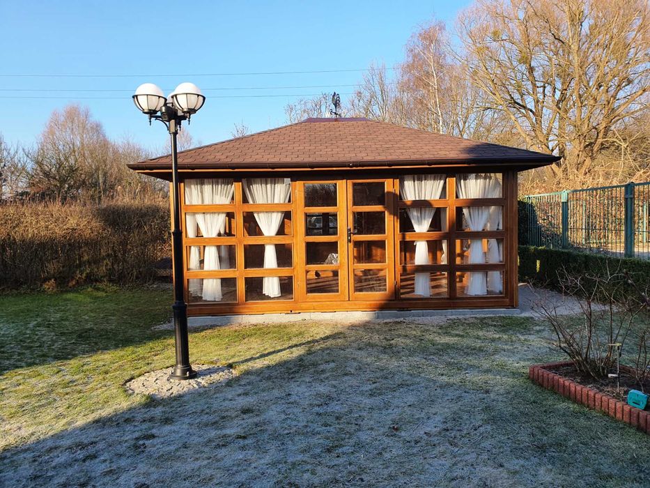 Duży pawilon ogrodowy / oranżeria / altanka 4x4m