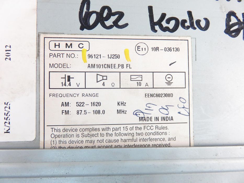 Radio Hyundai I20 (pb, Pbt) 961211j250