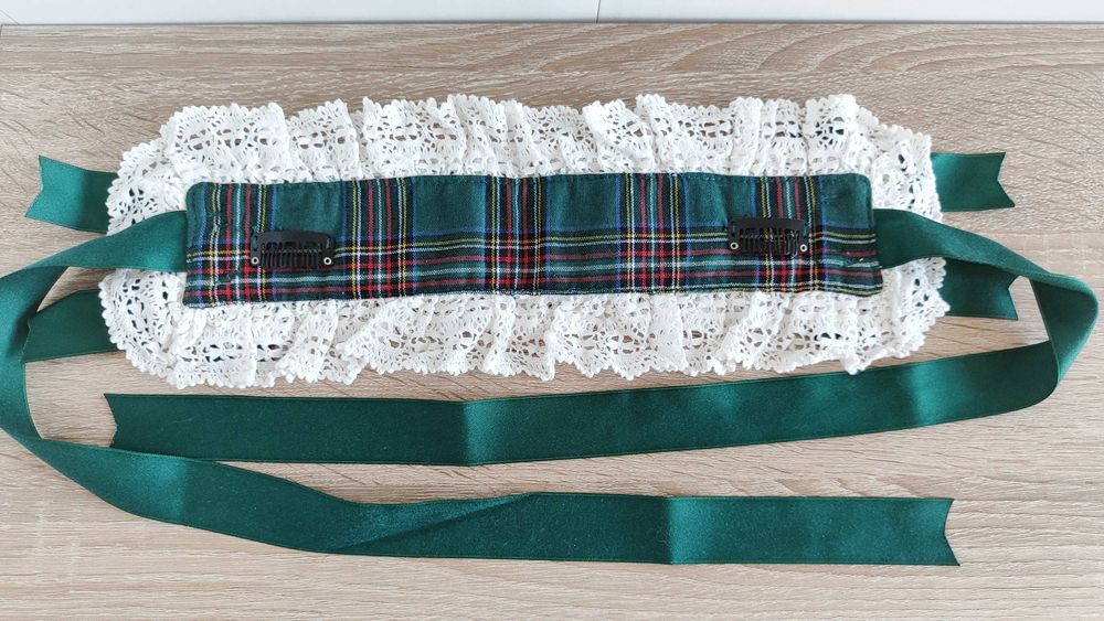 Хеддрес лоліта білий зелений чепець аксесуар для волосся аніме косплей