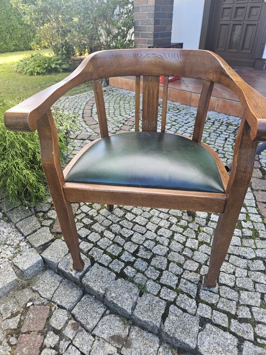 Fotel do biurka dębowy