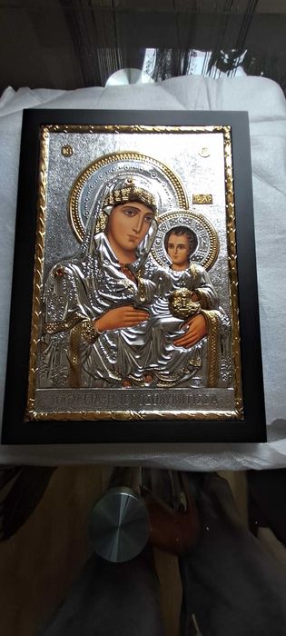 Ікона Божої матері срібло 925 проба нова