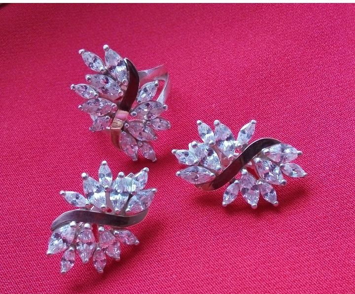 Набор зі срібла з позолотою