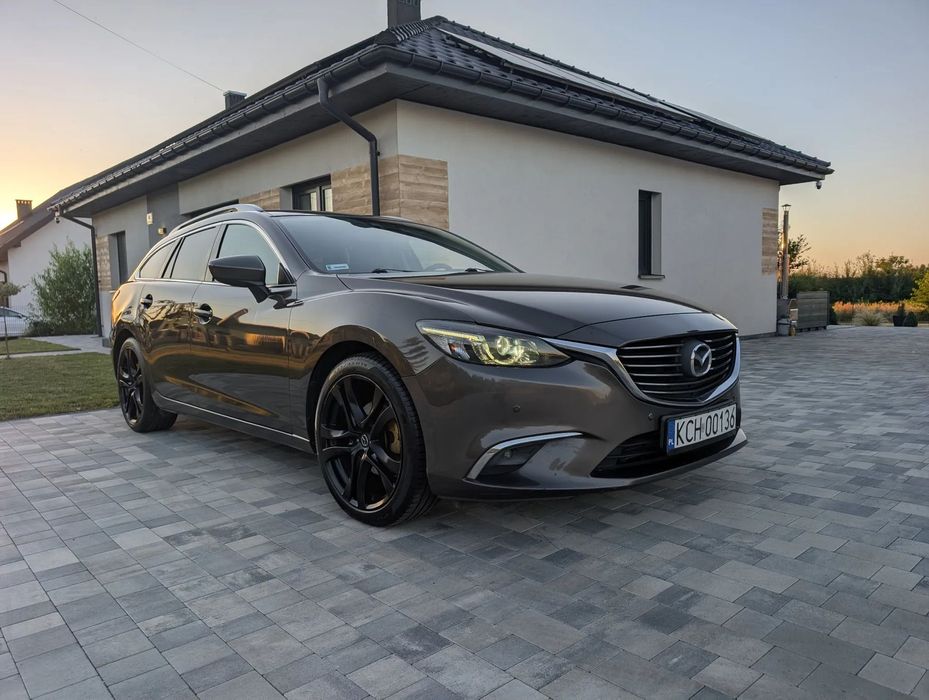 Mazda 6 _Skóry_Led_Hak_Nowe sprzęgło i turbina_Okazyjna cena_Rybnik_