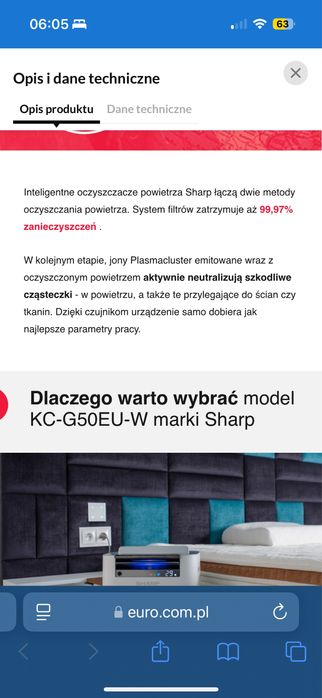 Oczyszczacz z nawilzaczem i jonizacja sharp ua-hd50e-l