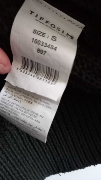 Camisola verde escuro com bolso preto em pelica - S - Tiffosi