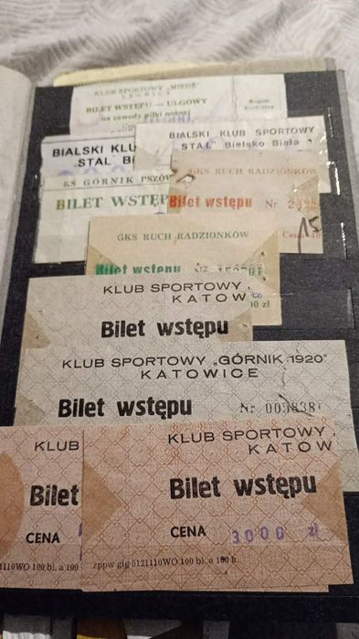 Stare Bilety z meczów prl starocie