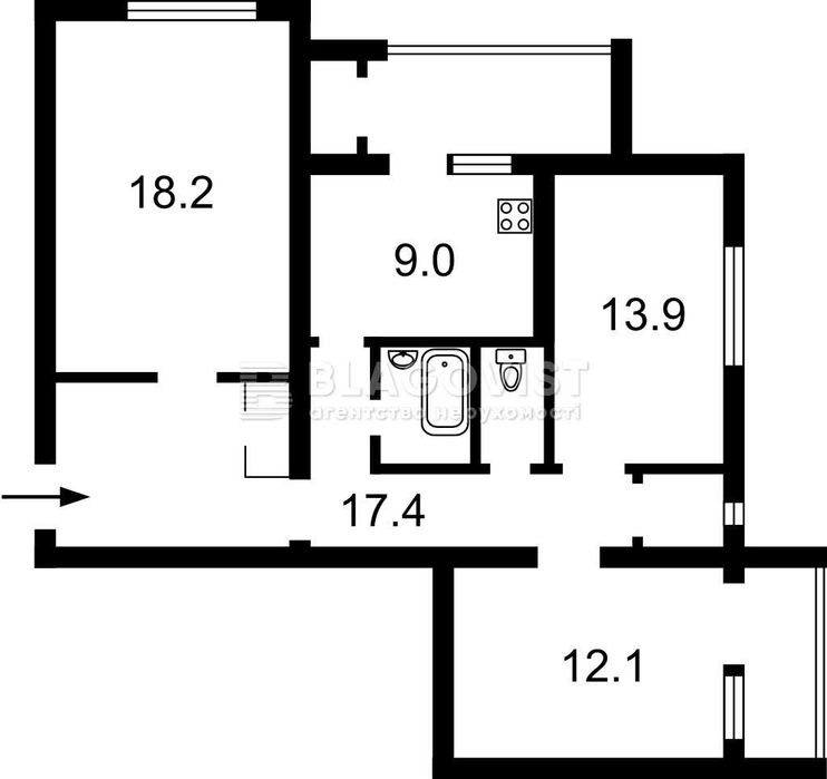Продаж 3-х кімн. квартири Левка Лукьяненка 18,  біля М Минська