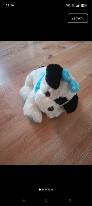 Pluszowy piesek łaciaty