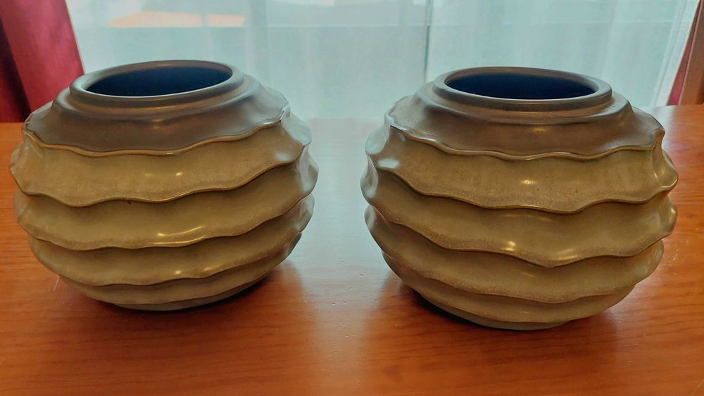 Conjunto de vasos / potes / jarras ceramicas decorativas