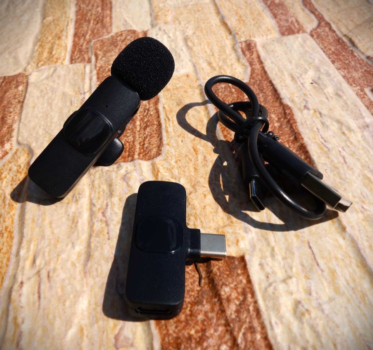 Bezprzewodowy MIKROFON Krawatowy TYP C Podwójny Samsung Vlog YouTube