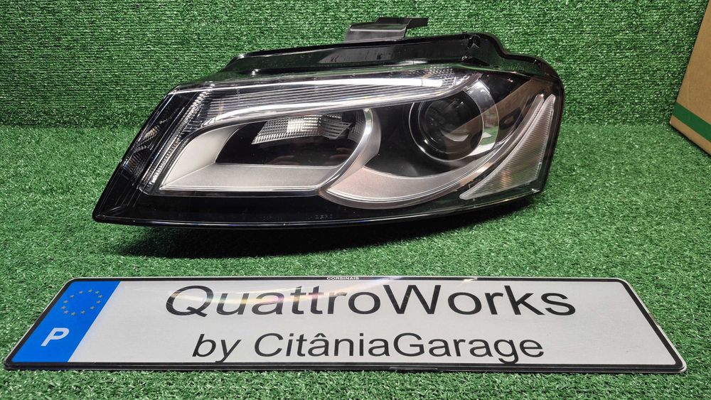 Otica Farol Esquerdo Bi-Xenon LED Audi A3 8P 8PA 8P7 2008 a 2013 Ref. 446-1129LMLEHM2 NOVO DEPO