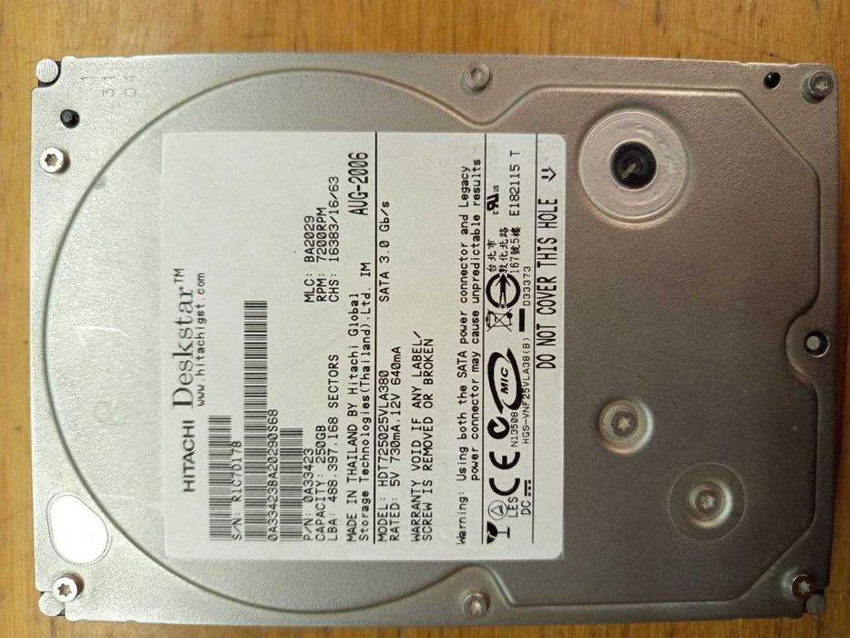 Жорсткі диски 250-320 Gb, оперативна пам'ять DDR 3, мережеві карти